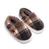 Heated shoes plaid khaki design