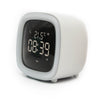 modern lcd digital alarm clock rechargeable battery gray