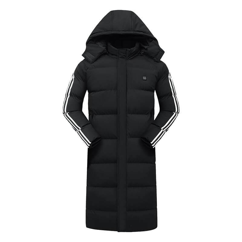 Hooded heated long coat design
