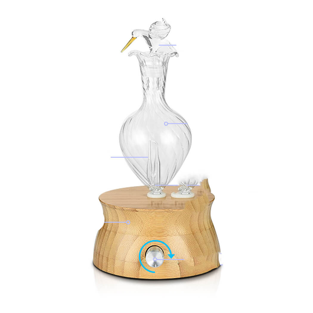 Pure essential oil diffuser wood and glass