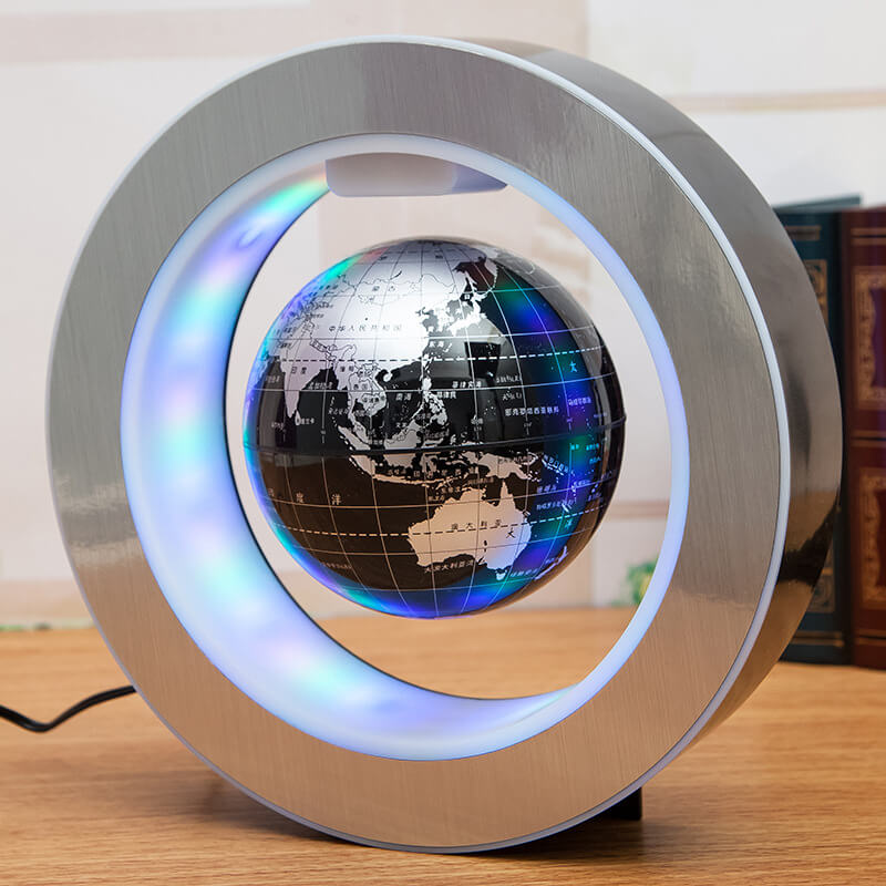 round LED world map globe for office