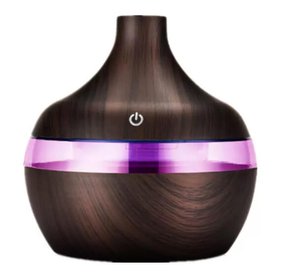 Wood grain aromatherapy humidifier front view