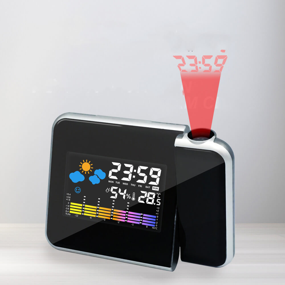 modern digital desk clock with calendar