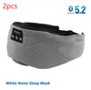 Sleep mask with white noise tracks 2pcs grey