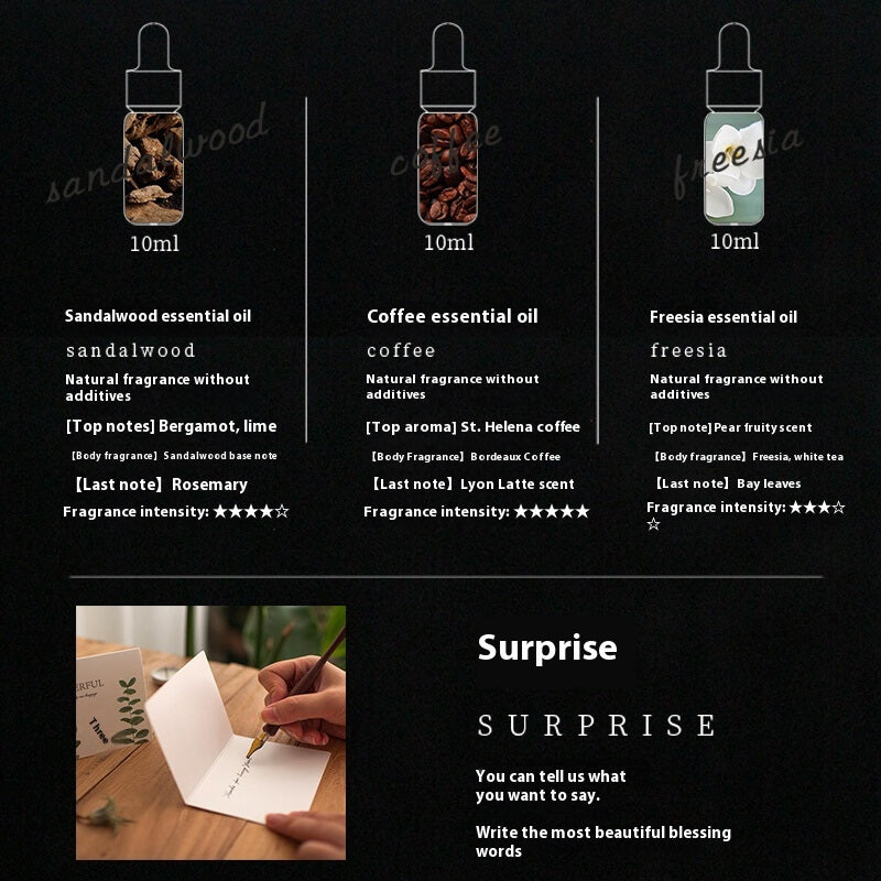 Natural wood essential oil bottle for car