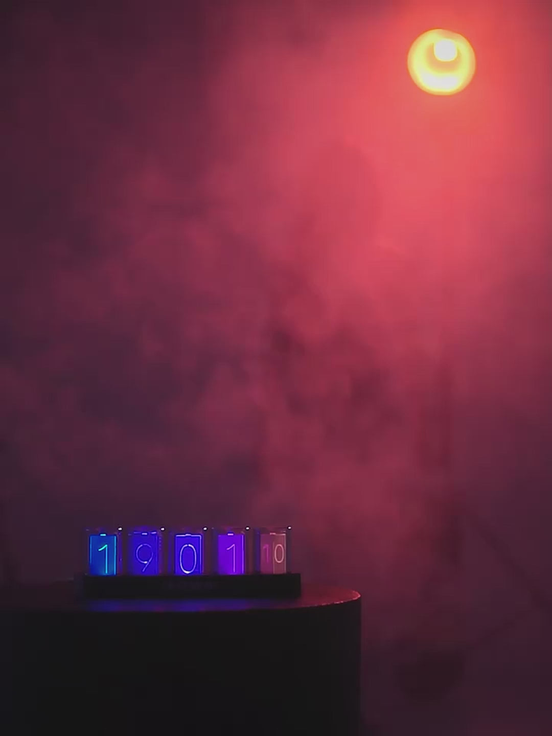 retro LED clock for gaming desk setup