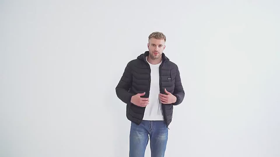 USB powered heating jacket detail